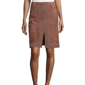 Elizabeth and James Riva Embellished Suede Skirt